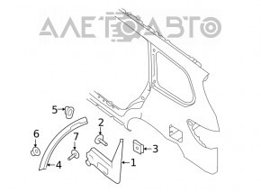 Bara de noroi spate stânga Nissan Pathfinder 13-20 zgârieturi.