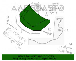 Capota goală Nissan Pathfinder 13-16 pre-restilizare albă QAB cu antenă