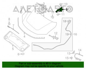 Capota stângă a Nissan Pathfinder 13-20, nouă, originală OEM.