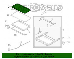 Panorama frontală completă pentru Nissan Pathfinder 13-20, gri, cu zgârieturi, plastic rupt