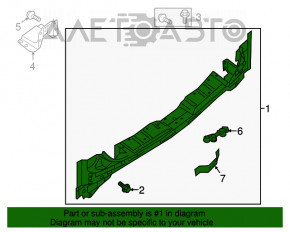 Panoul din spate al Nissan Pathfinder 13-20 grafit