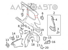 Aripa spate stânga Nissan Pathfinder 13-20