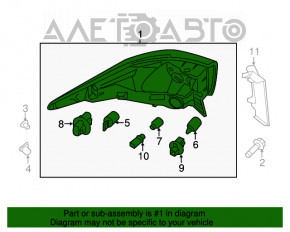 Lampa exterioară aripă dreaptă Nissan Pathfinder 13-16 pre-restilizare