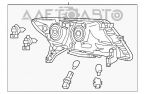 Far stânga față Nissan Pathfinder 13-16 pre-restilizare, Taiwan, zgârieturi