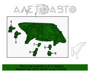 Far stânga față Nissan Pathfinder 13-16 pre-restilizare, Taiwan, zgârieturi