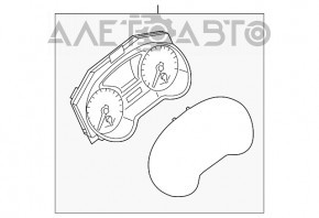 Panoul de instrumente Nissan Pathfinder 13-20 105k zgârieturi