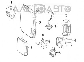 PARK ASSIST CONTROL MODULE Lexus RX350 10-15