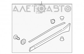 Накладка двери нижняя задняя левая Subaru Outback 15-19