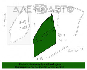 Дверь в сборе передняя левая Subaru Outback 15-19