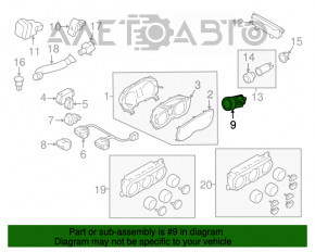 Capacul genunchiului șoferului Subaru Outback 15-19 negru, zgârieturi