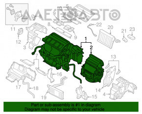 Печка в сборе Subaru Outback 15-19 нет фрагмента