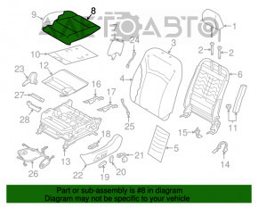 Водительское сидение Subaru Outback 15-19 без airbag, механич, тряпка беж