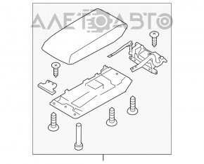 Consola centrală cu cotier pentru Subaru Outback 15-19, bej, zgârieturi.