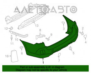 Bara spate goală Subaru Outback 15-19 nouă TW neoriginală