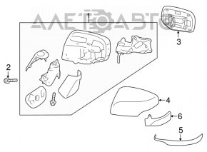 Зеркало боковое левое Subaru Outback 15-19 13 пинов, BSM, поворотник, подогрев, серое