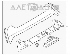 Spoilerul portbagajului pentru Subaru Outback 15-19 cu sistem de prindere rupt.