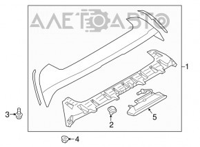 Spoilerul portbagajului pentru Subaru Outback 15-19 cu sistem de prindere rupt.