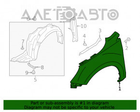 Крыло переднее левое Subaru Outback 15-19 OEM