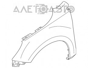 Aripa dreapta fata Subaru Outback 15-19 alb K1X, tija