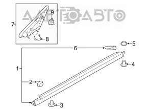 Prag stanga Subaru Outback 15-19 structura noua originala OEM