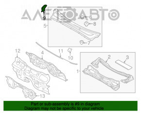 Garnitura ștergătoarelor de parbriz stânga Subaru Outback 15-19 nouă originală