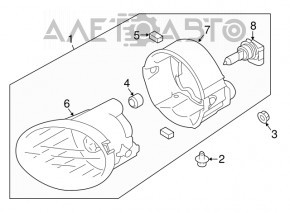 Farul de ceață stânga pentru Subaru Outback 15-19, nou, original OEM