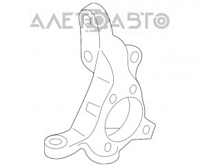 Capacul frontal stânga Subaru Outback 15-19 ruginit.