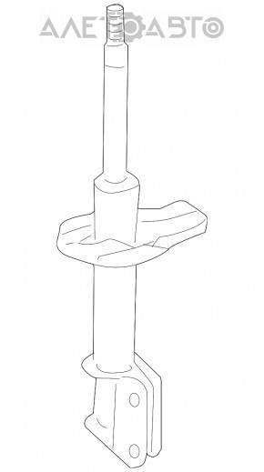 Стойка амортизатора в сборе передняя правая Subaru Outback 15-19 ржавая