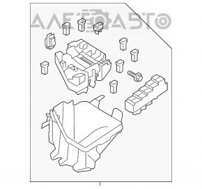 Blocul de siguranțe sub capotă pentru Subaru Outback 15-19