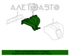 Colector de evacuare pentru Cadillac ATS 13- 2.5