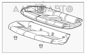 Rândul din spate al scaunelor, al doilea rând Cadillac ATS 13 - piele gri.