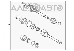 Ax cu roți față dreapta Toyota Highlander 14-16 3.5 FWD fără suport de suspensie