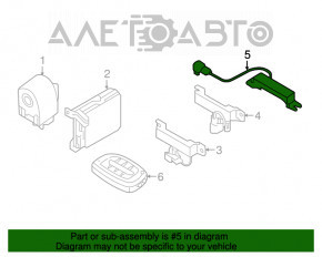 Antena keyless și bara spate pentru Hyundai Sonata 15-19