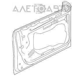 Ușă asamblată față dreapta VW CC 08-17 negru LC9X, maner