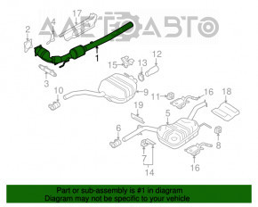 Tubul de admisie cu catalizator pentru VW CC 08-17