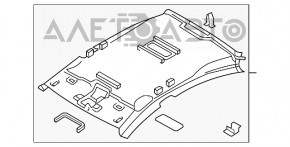 Acoperirea tavanului VW CC 08-17 fără panoramică, pentru curățare.