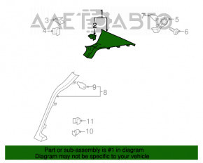 Capac spate stânga VW CC 08-17 negru