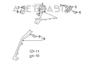 Capac spate stânga VW CC 08-17 negru