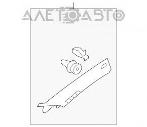 Capacul superioare al amortizorului frontal stânga VW CC 08-17, negru, murdar