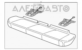 Задний ряд сидений 2 ряд VW CC 08-17 кожа черное, без заглушки