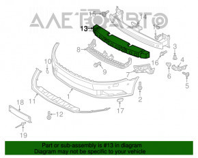 Absorbantul de bara fata VW CC 13-17 reconditionat, zgarieturi.