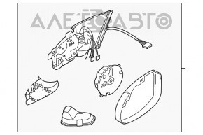 Зеркало боковое правое VW CC 13-17 рест