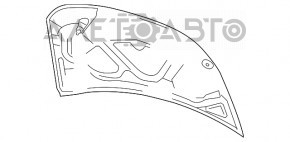 Capota goală VW CC 13-17 restilizată, neagră C9X, stropitori