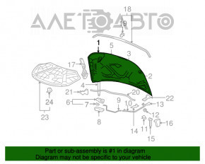 Capota goală VW CC 13-17, nouă, neoriginală