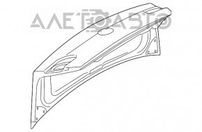 Крышка багажника VW CC 13-17 рест коричневый LB8R, с молдингом заднего стекла, тычки