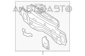 Panoul din spate VW CC 08-17, format din 2 piese, negru.