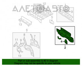 Panoul din spate VW CC 08-17, 2 piese, maro.