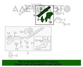 Partea din față dreapta VW CC 08-17, neagră