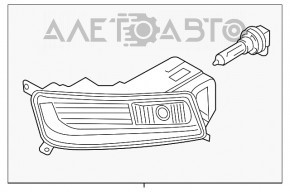 Farul anti-ceață stânga pentru VW CC 13-17 restyling