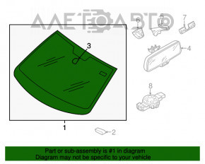 Лобовое стекло VW CC 08-17 с датчиком дождя, песок, тычки